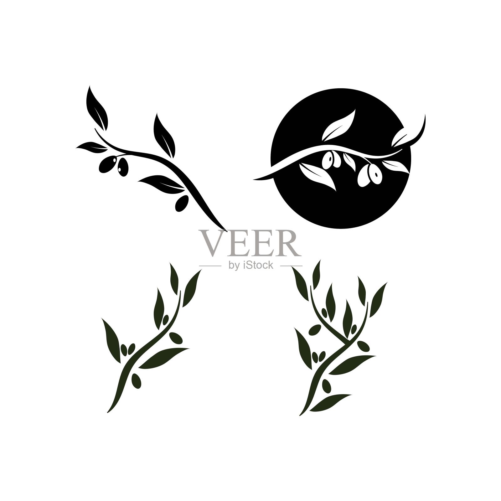 橄榄色图标矢量插图插画图片素材