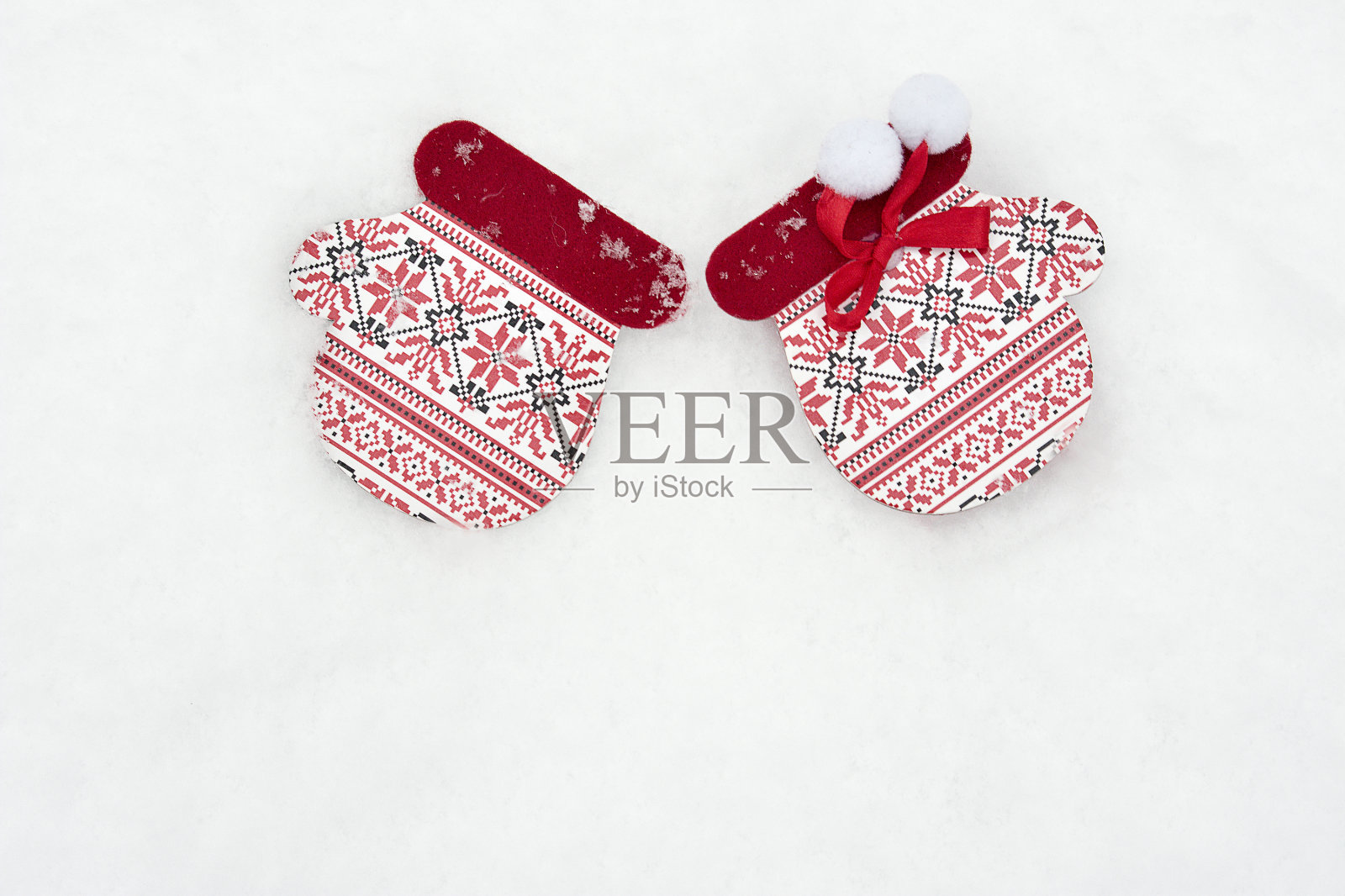 圣诞玩具手套照片摄影图片