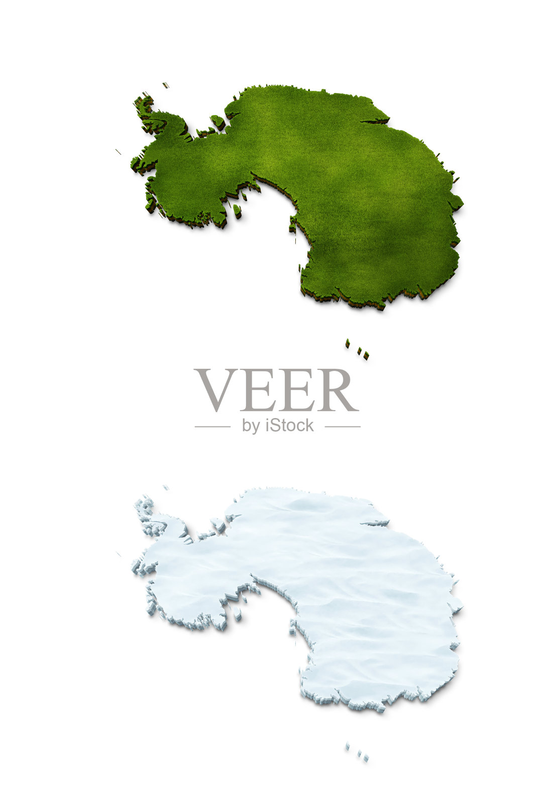 南极洲的3 d地图照片摄影图片