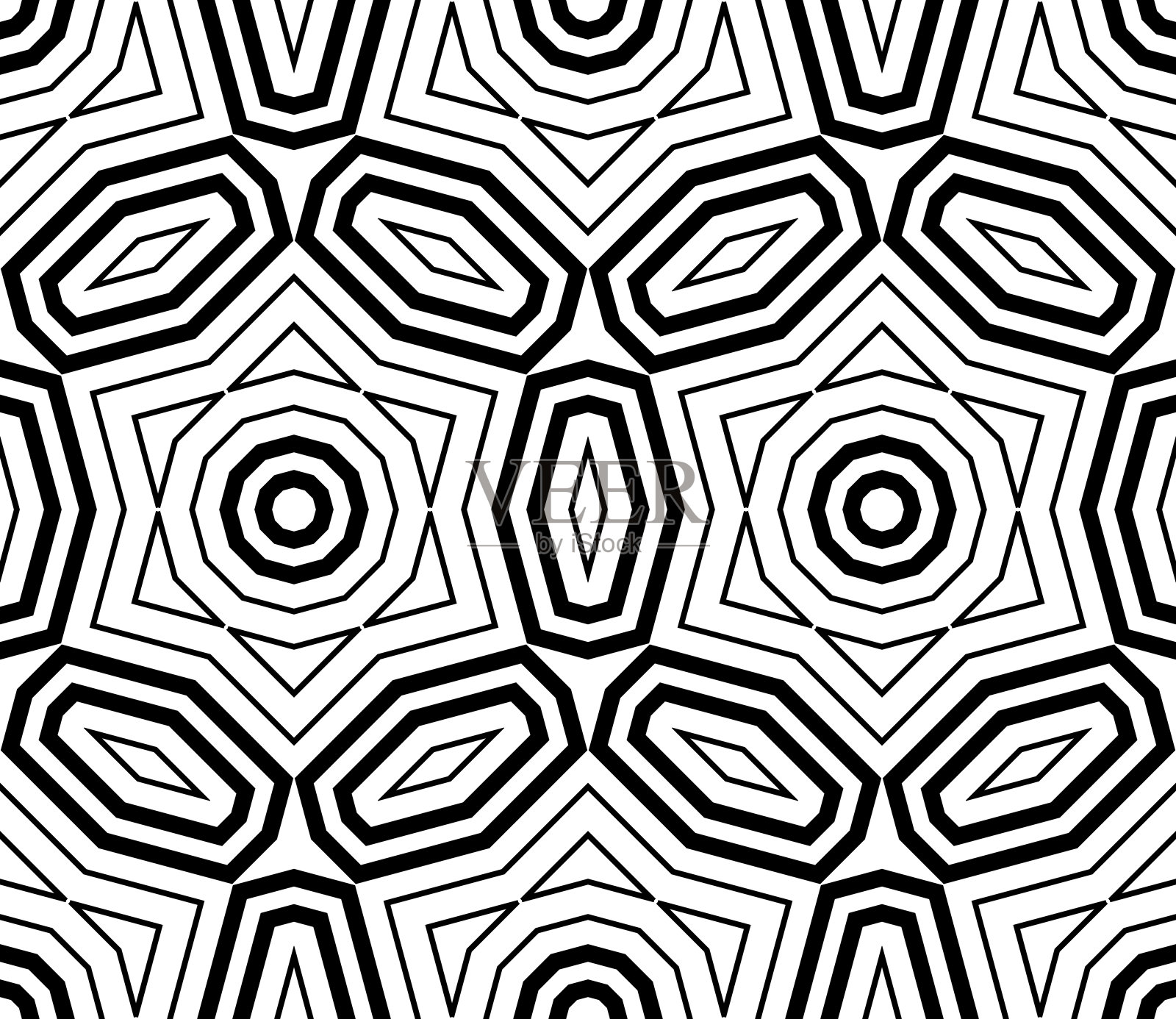 抽象细线无缝图案。线性装饰几何背景。包装纸。矢量插图。插画图片素材