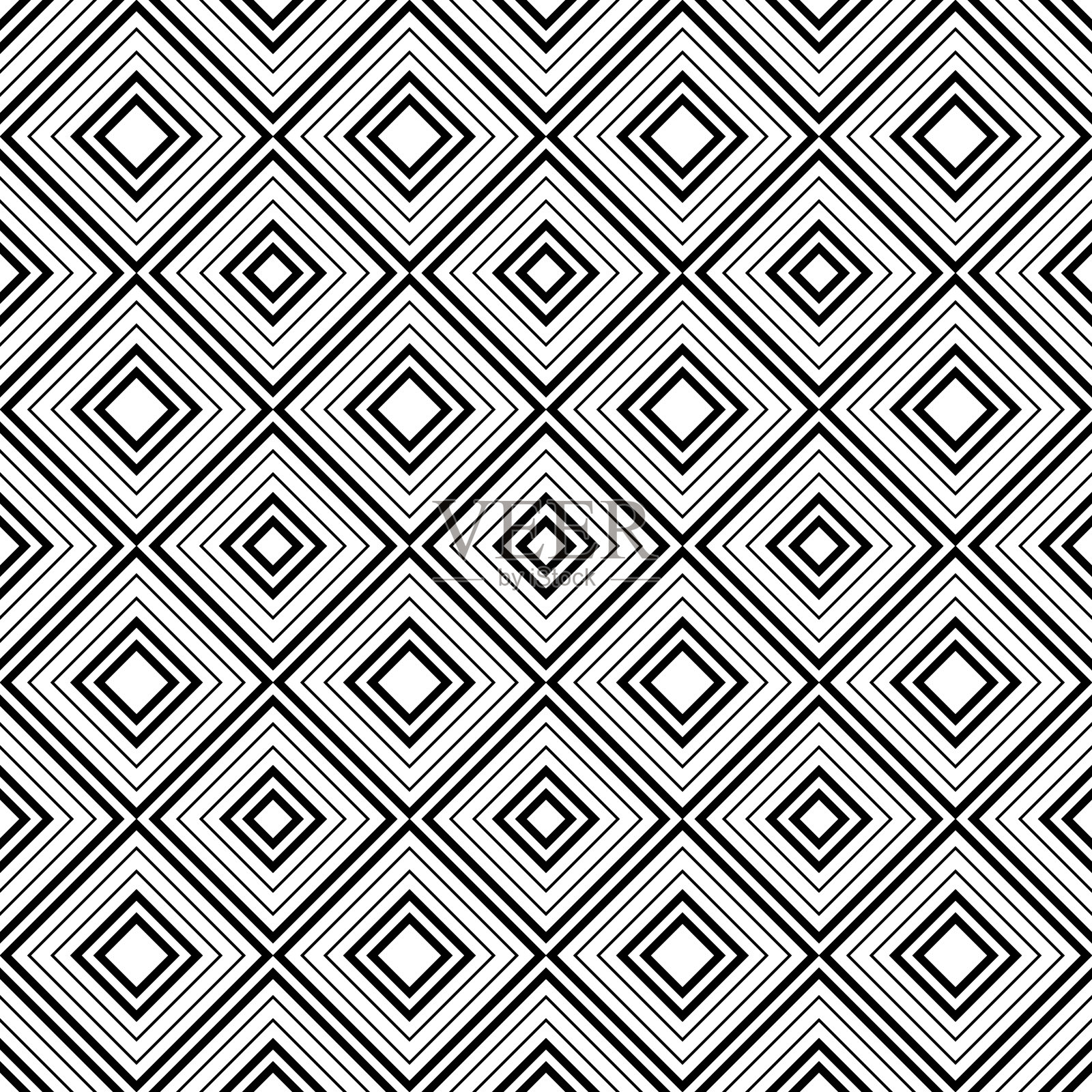 抽象细线方格无缝图案。线性装饰几何背景。包装纸。矢量插图。插画图片素材