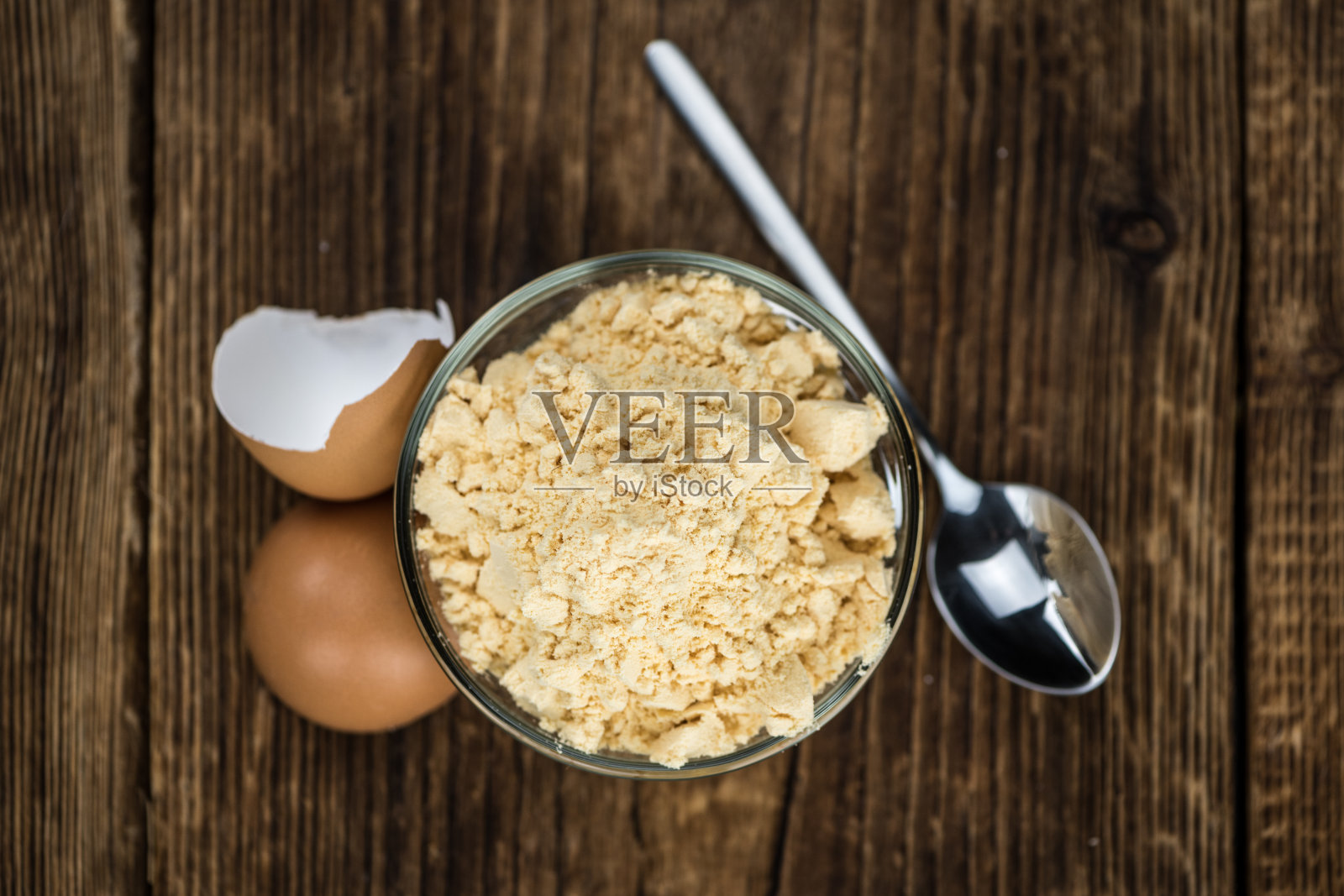 一些鸡蛋粉(特写镜头;选择性聚焦)照片摄影图片