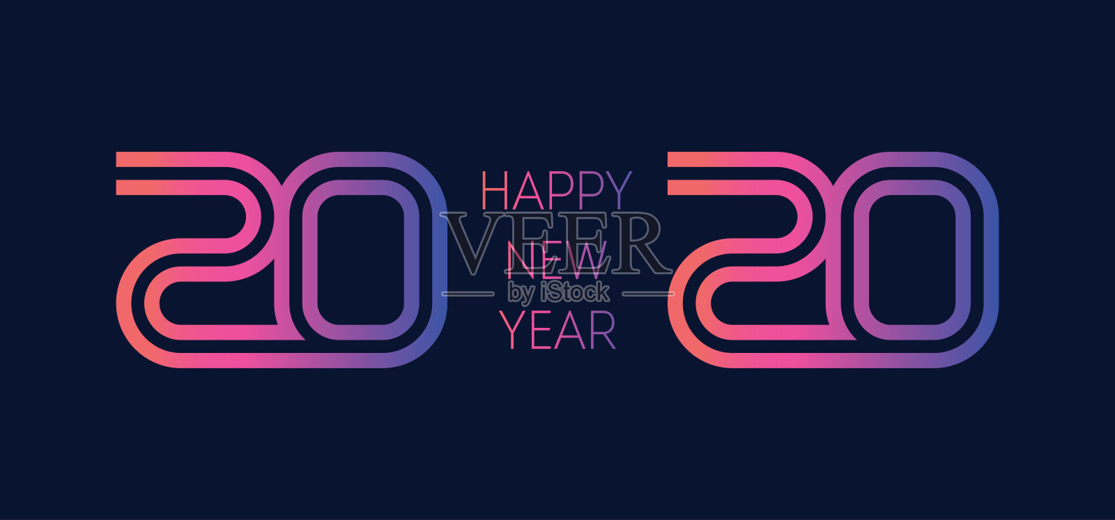 现代封面日历与原铭文2020。夜舞会的海报模板20 20。水平的旗帜。新年晚会的邀请函。插画图片素材