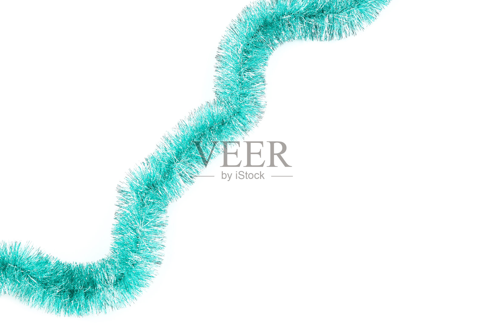 白色背景上孤立的圣诞金属丝照片摄影图片