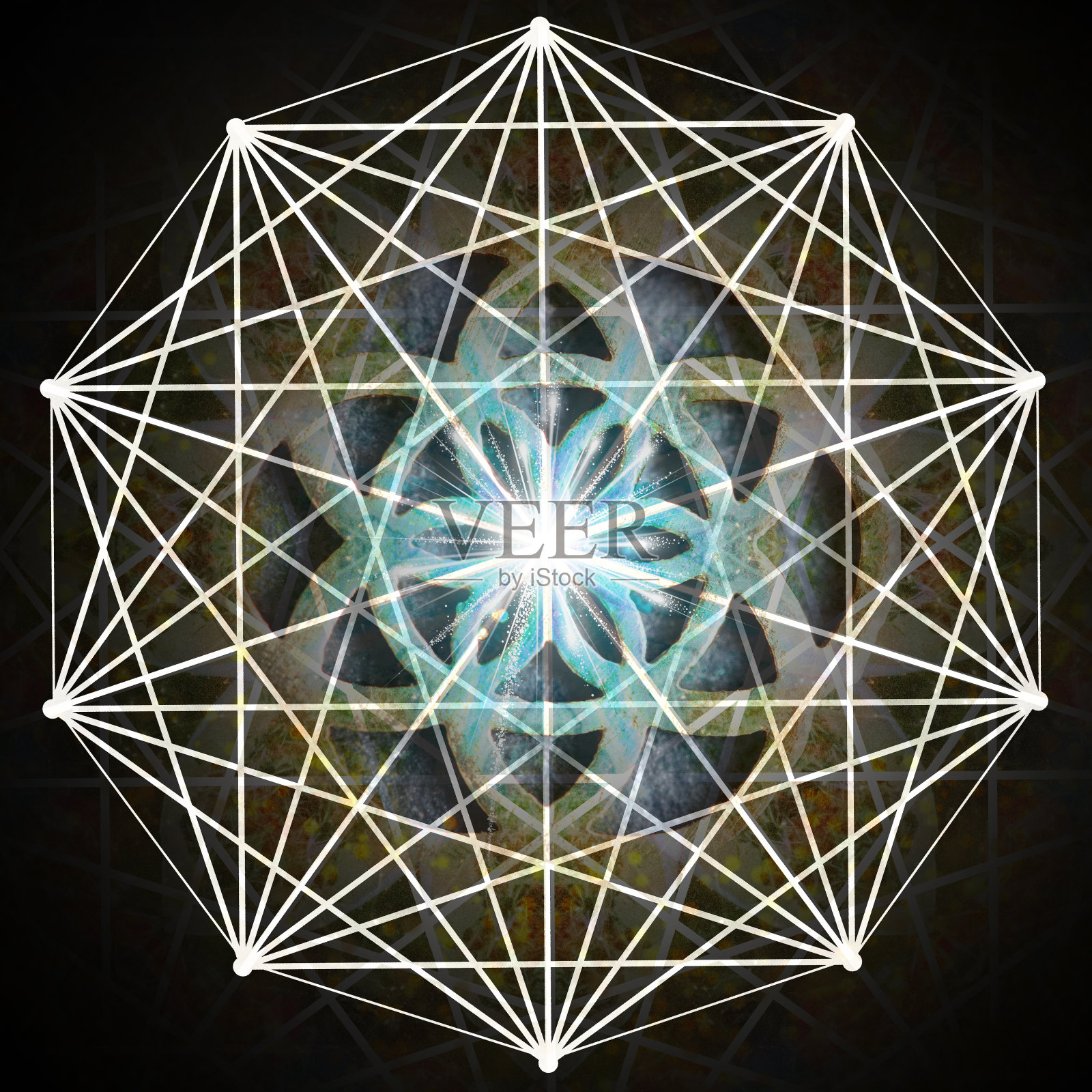 神圣几何学曼荼罗照片摄影图片