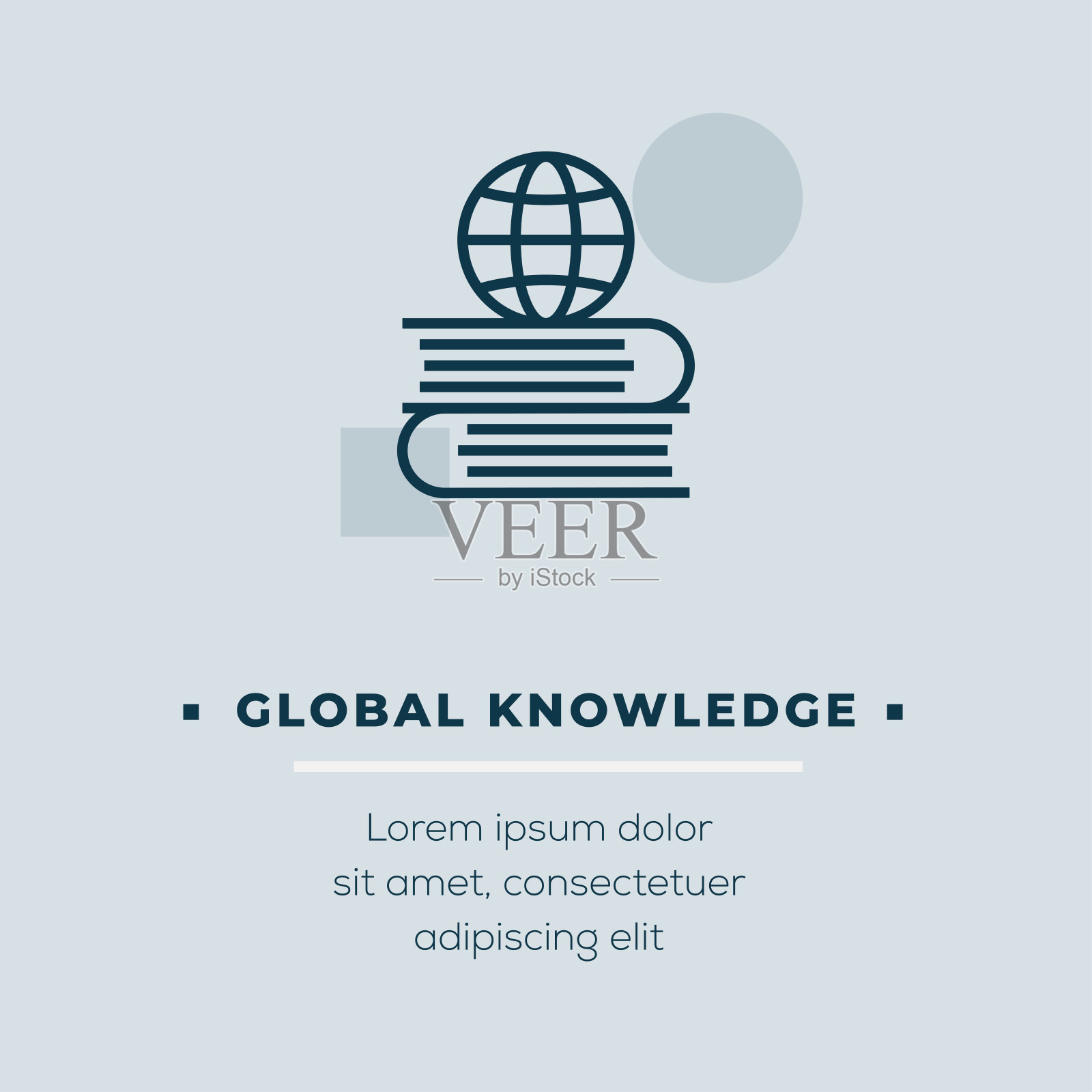 全球知识线图标,股票插图插画图片素材