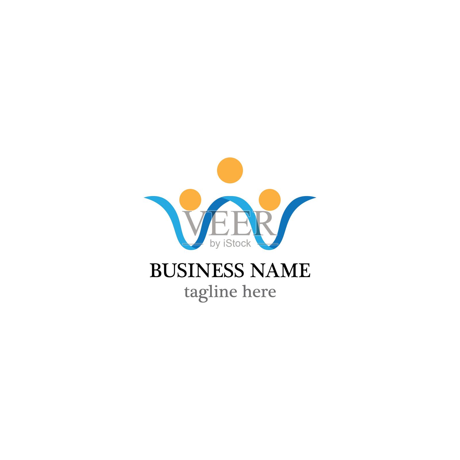 社区标志模板插画图片素材