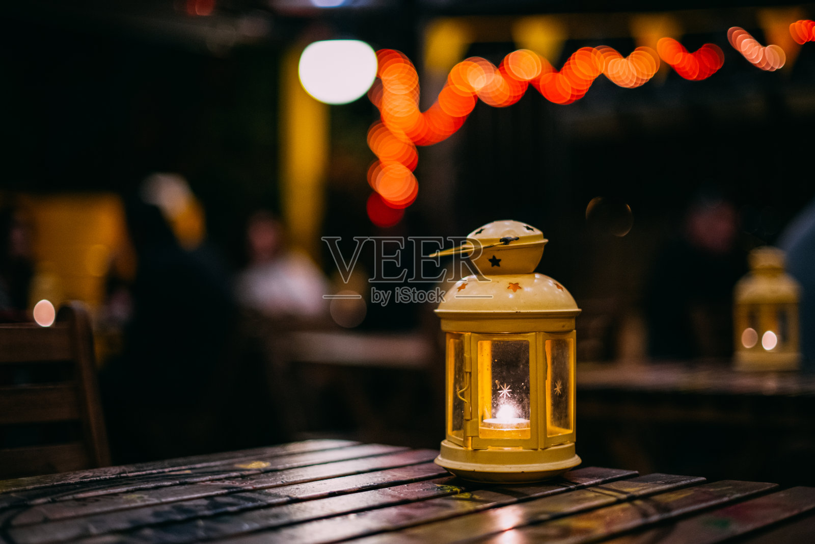 咖啡馆复古灯照片摄影图片