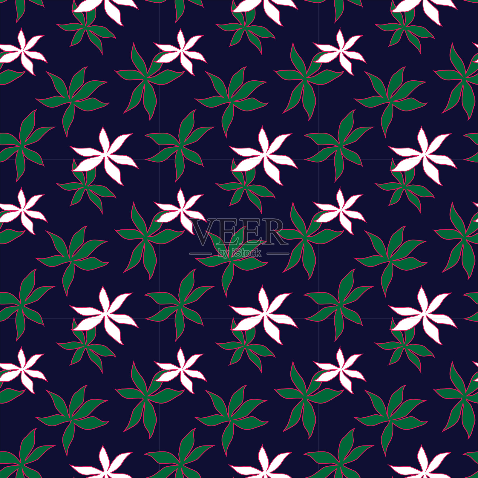 Vector植物植物无缝模式插画图片素材