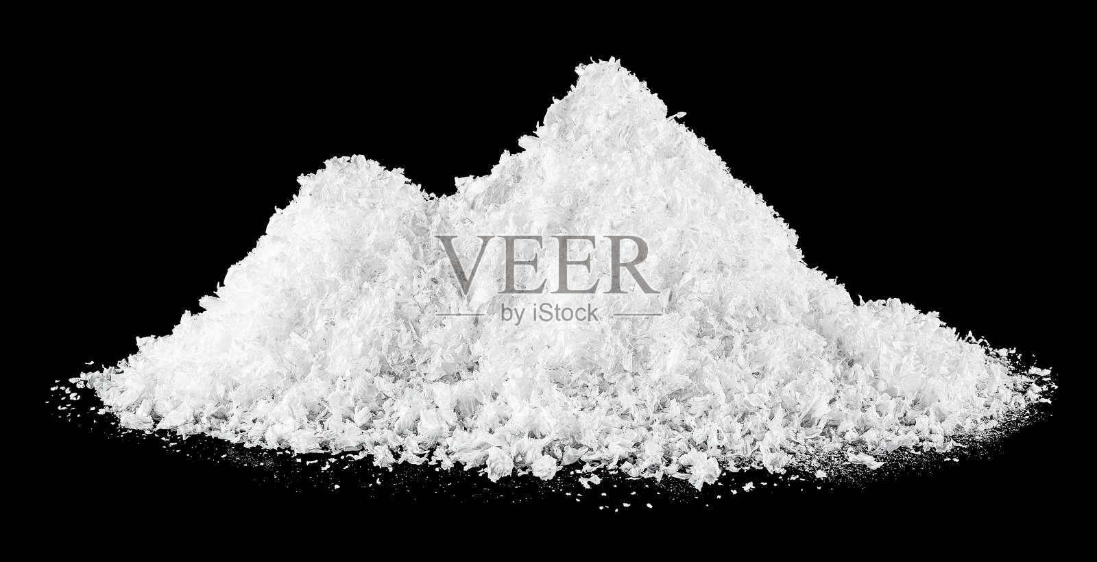 雪山-白色的雪在黑色的背景。照片摄影图片