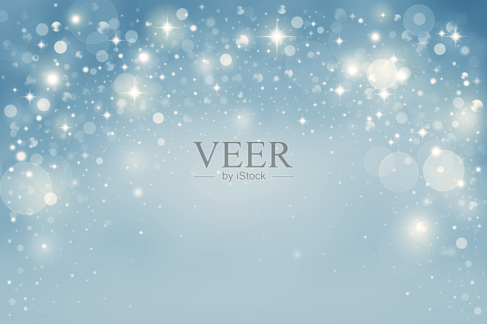 蓝色背景上的奢华散景插画图片素材