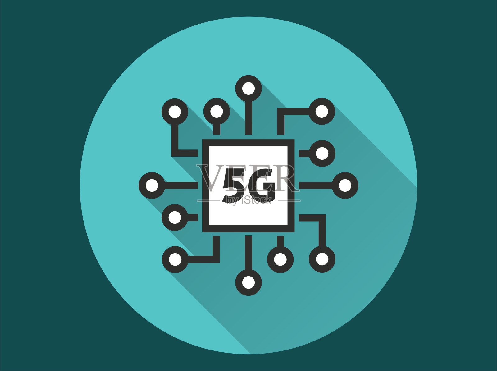 5g网络图标用于平面和网页设计。插画图片素材