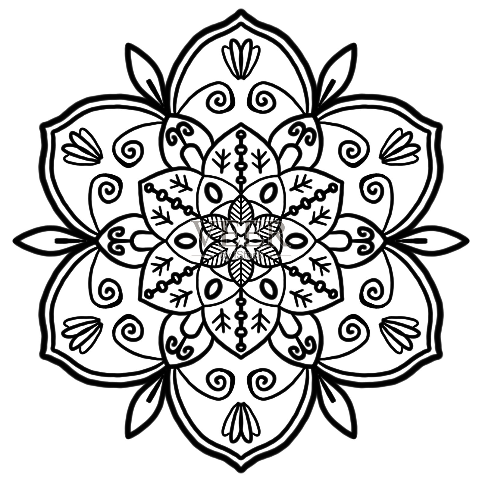 曼荼罗壁纸设计插画图片素材