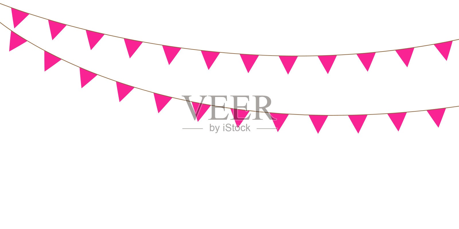 空白横幅,旗帜或swag模板剪贴簿聚会,春天,复活节,婴儿送礼会和销售,在透明的背景,矢量格式插画图片素材