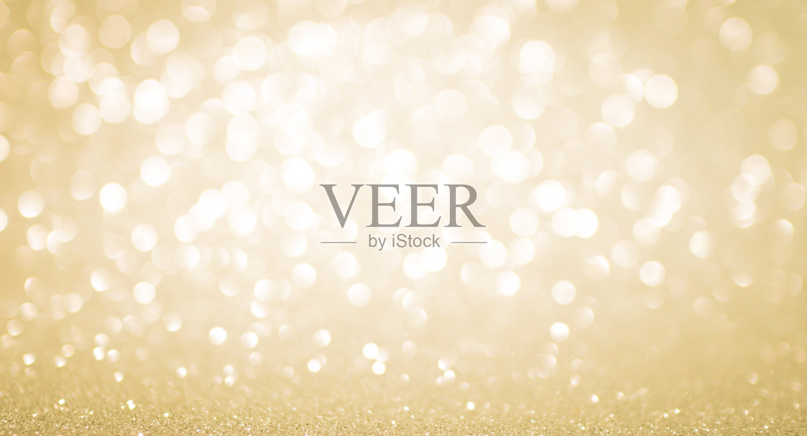 抽象的金色散景以雪花、圣诞和新年为背景插画图片素材