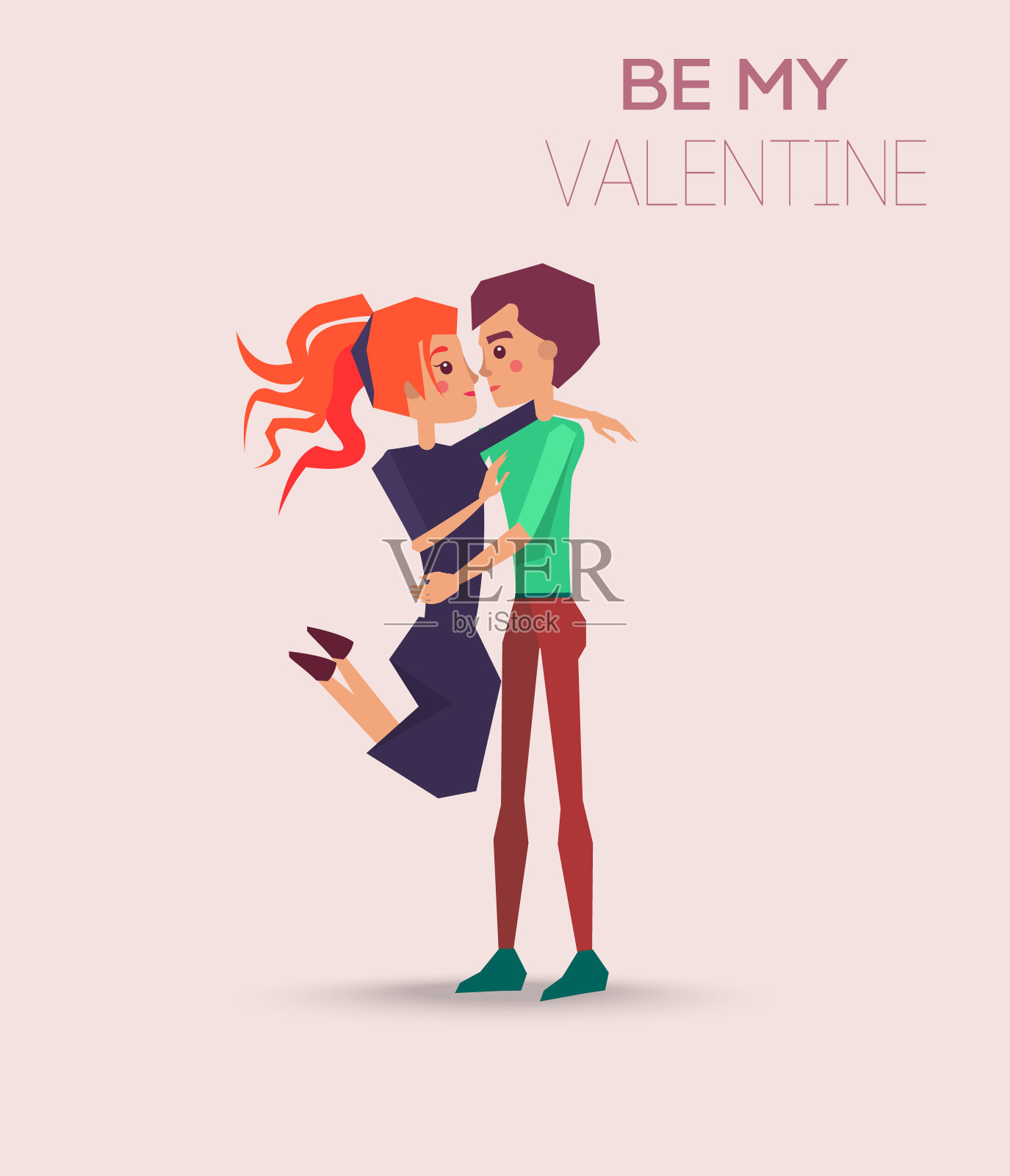 做我的情人矢量贺卡设计爱好者插画图片素材