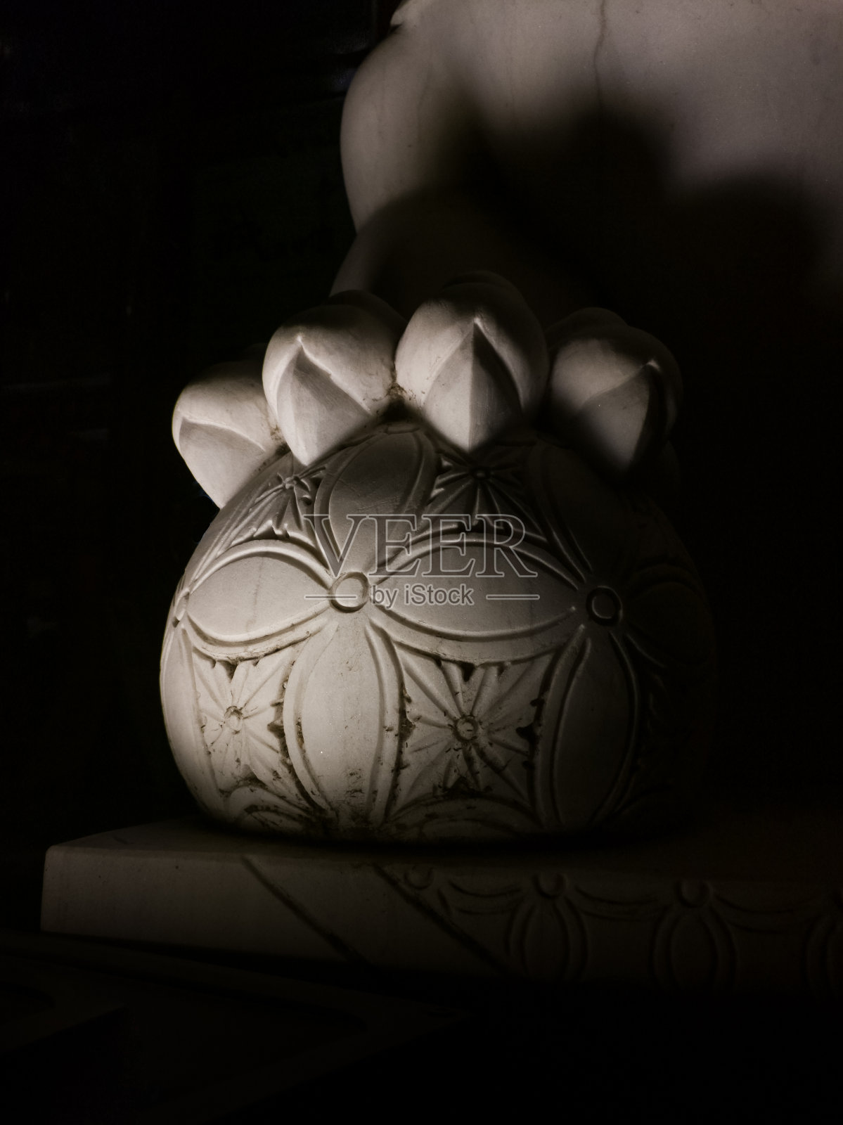 亚洲传统中国石狮脚特写照片摄影图片