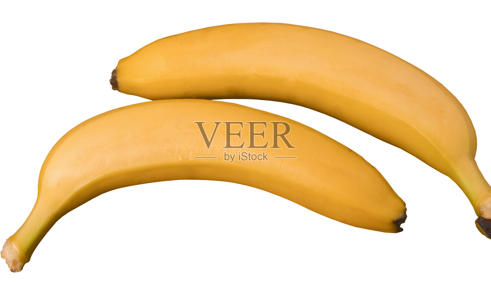 白色背景上的成熟香蕉果实照片摄影图片