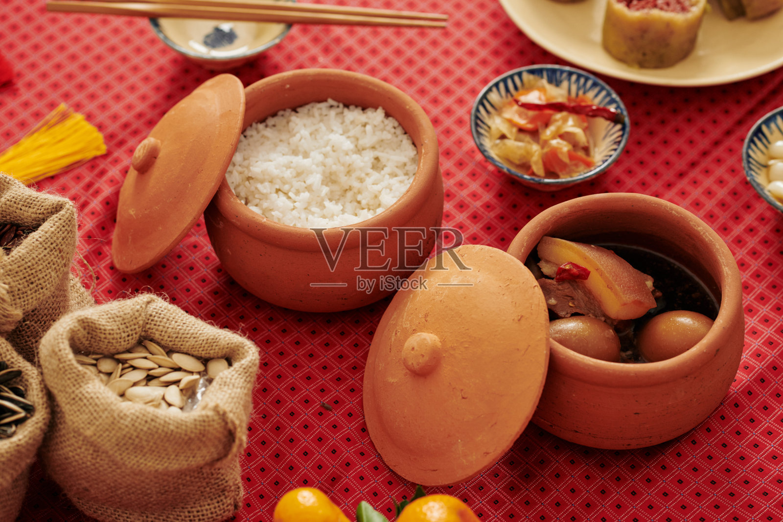 春节食物供应照片摄影图片