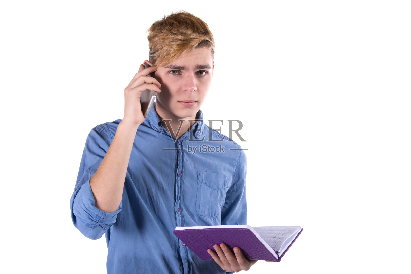 年轻迷人的家伙。学生和考试。照片摄影图片