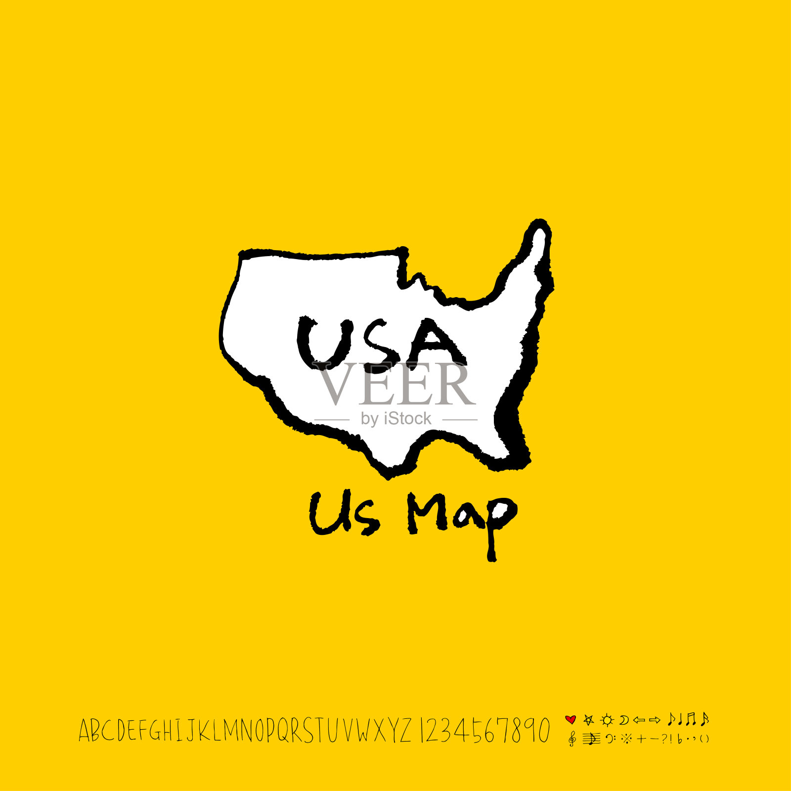 字母说明插画图片素材