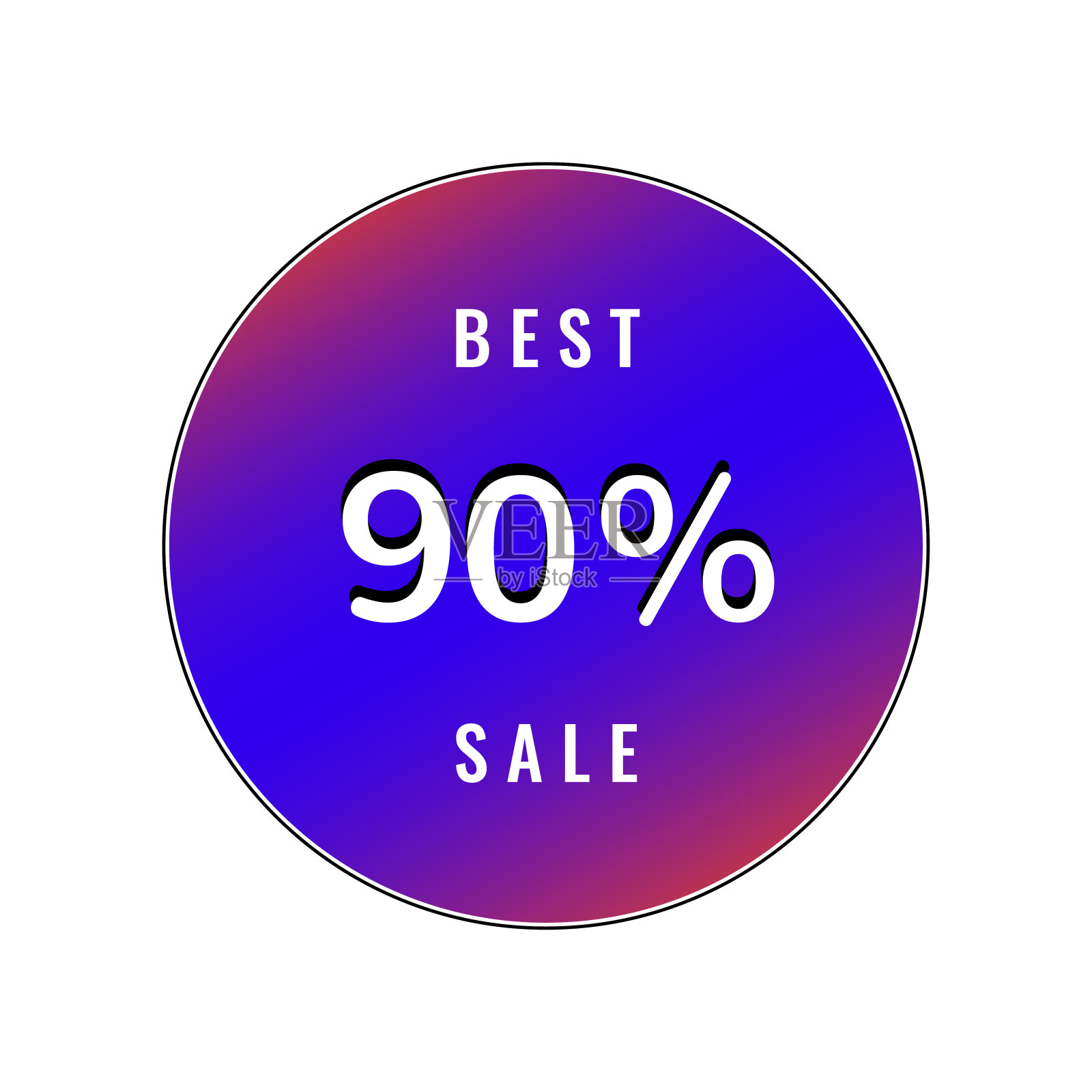 销售横幅模板设计。大减价特价。季末特价横幅。矢量插图。高达九折优惠。插画图片素材