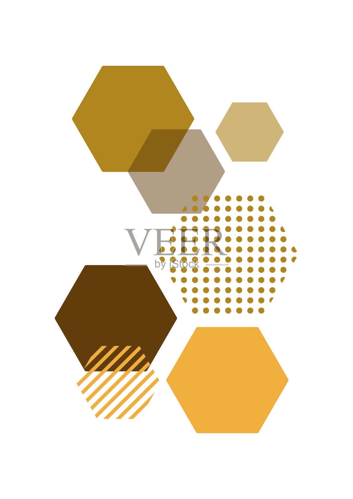 六角形家装海报,矢量插画。插画图片素材