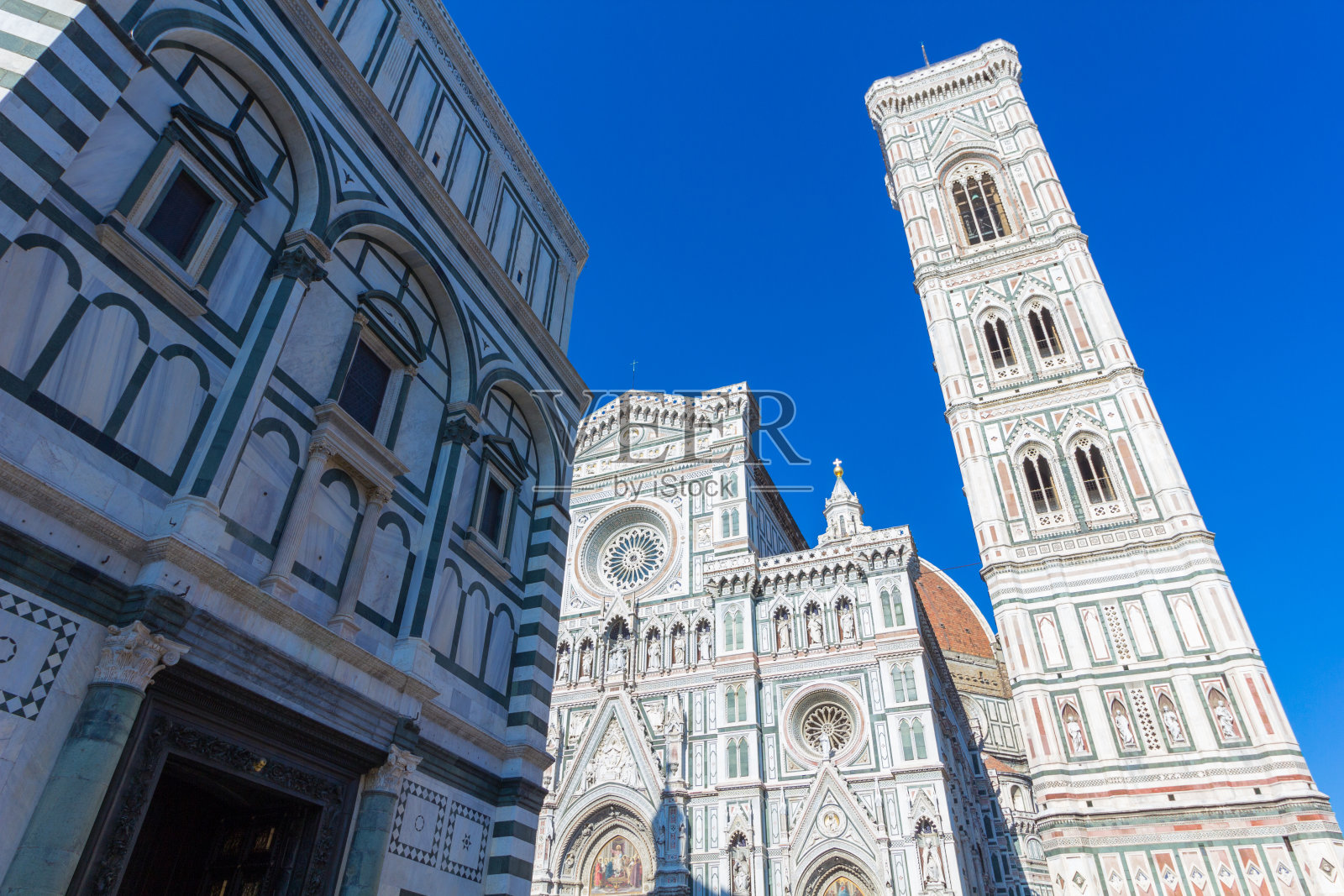 意大利佛罗伦萨的圣玛丽亚大教堂。照片摄影图片