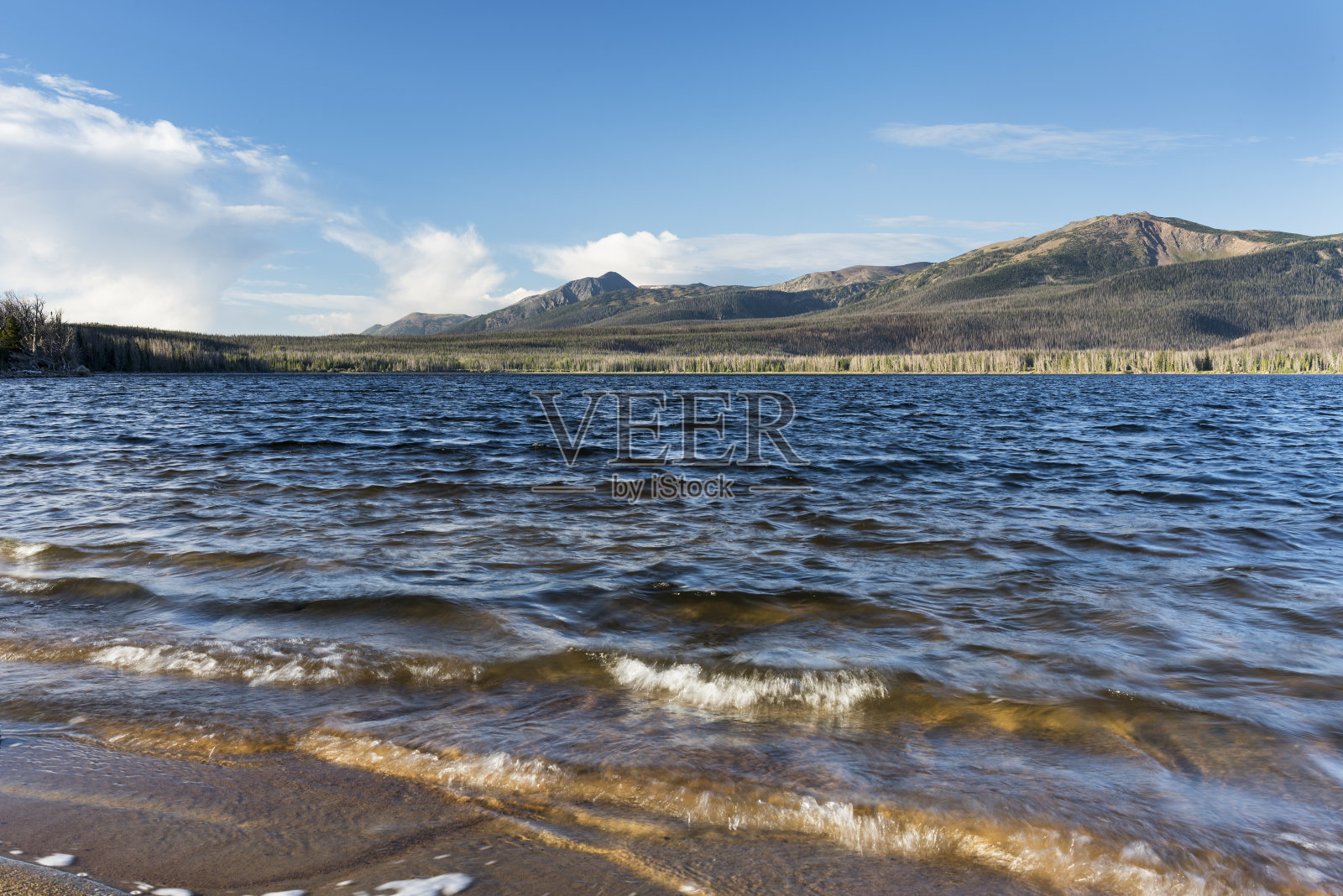 科罗拉多州罗特国家森林的大溪湖照片摄影图片
