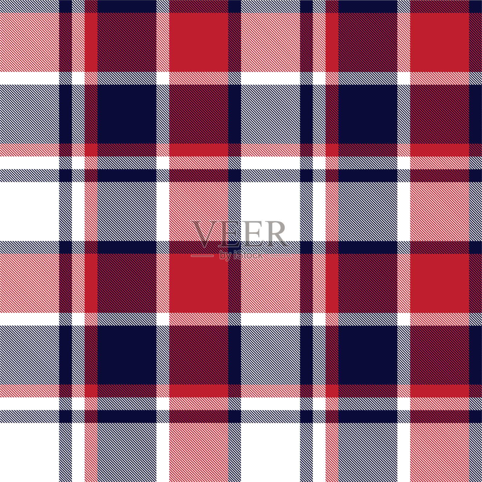 彩色经典现代格子呢无缝印花/图案向量插画图片素材