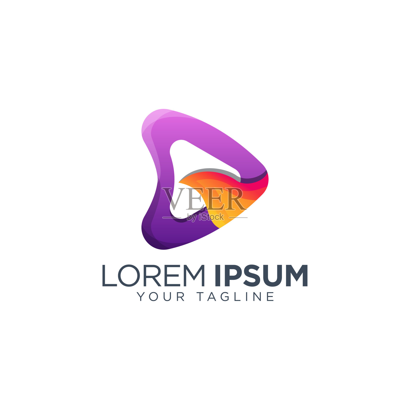 五颜六色的玩火标志设计模板插画图片素材