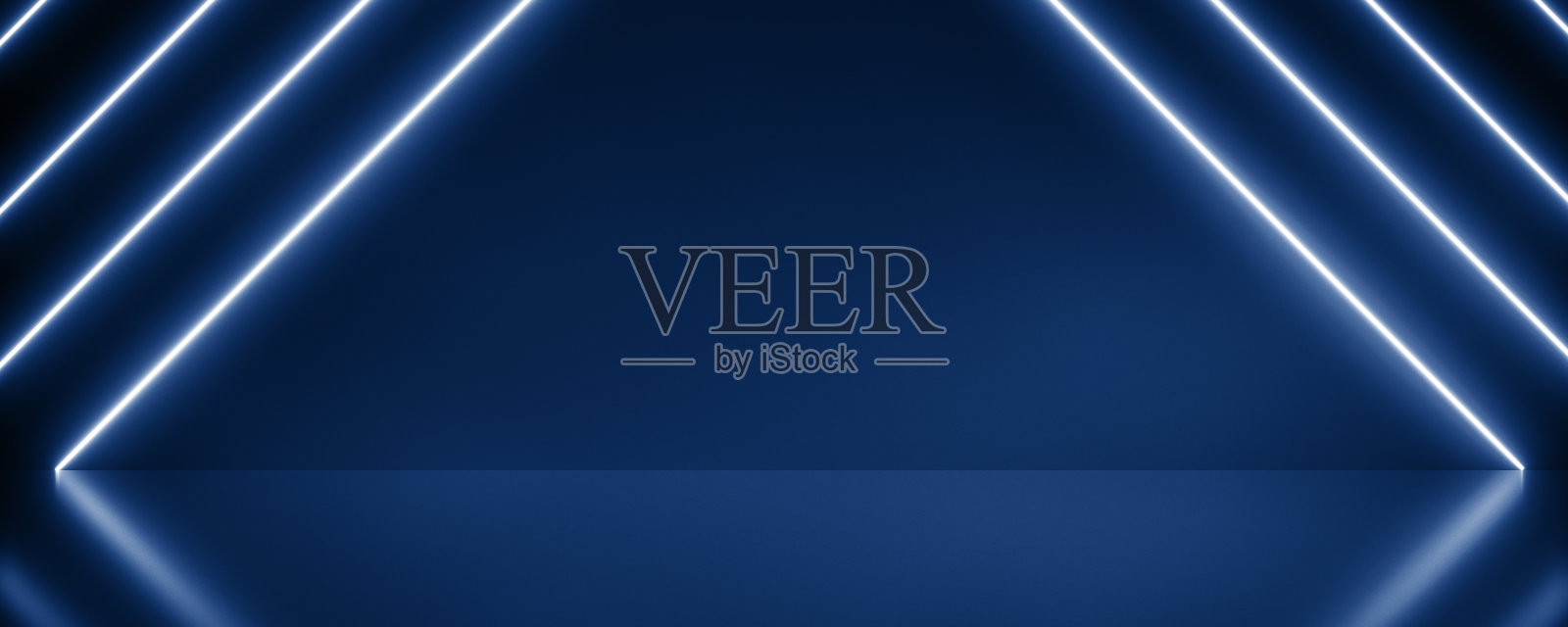 全景背景霓虹抽象幻影蓝色与光形状照片摄影图片