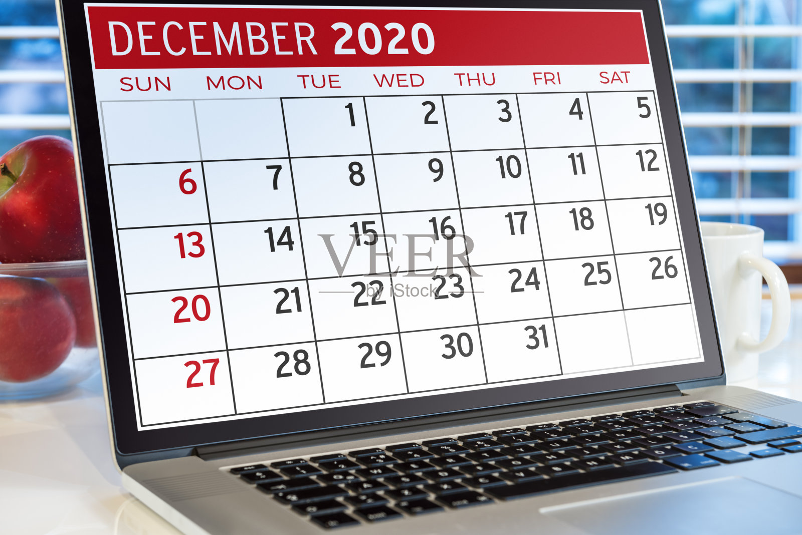 电脑屏幕上的日历照片摄影图片