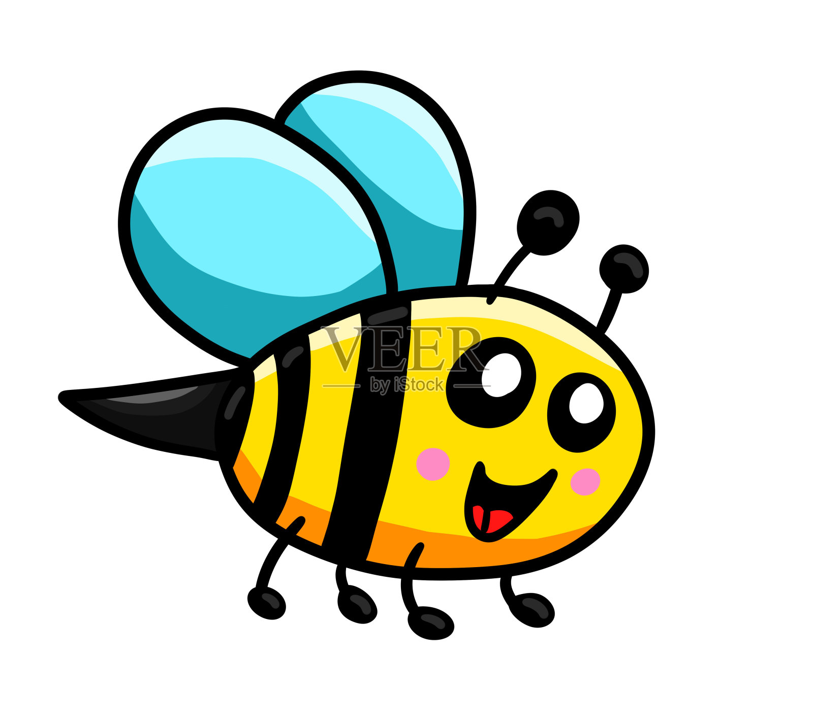 可爱的小蜜蜂设计元素图片