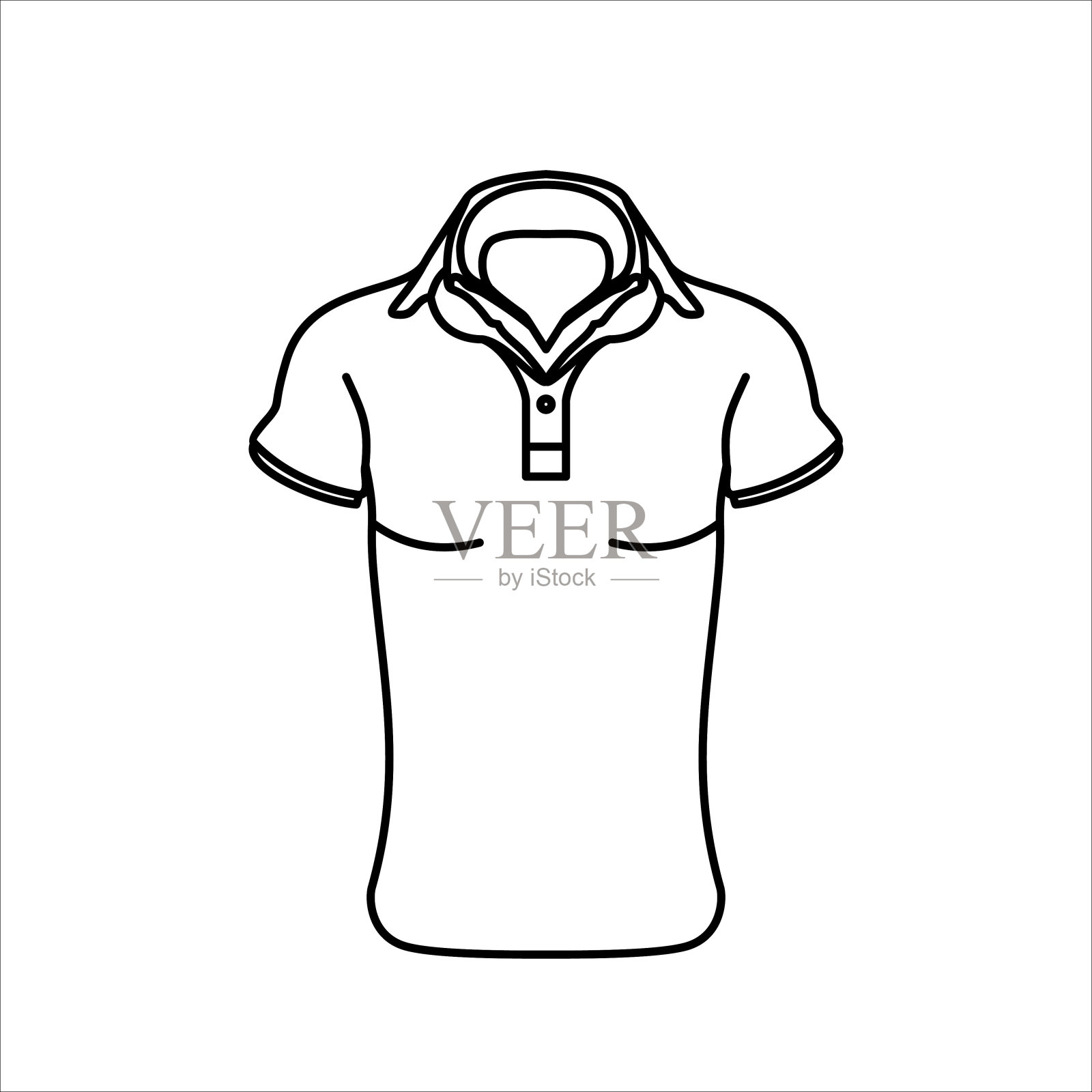 男人的t恤图标插画图片素材