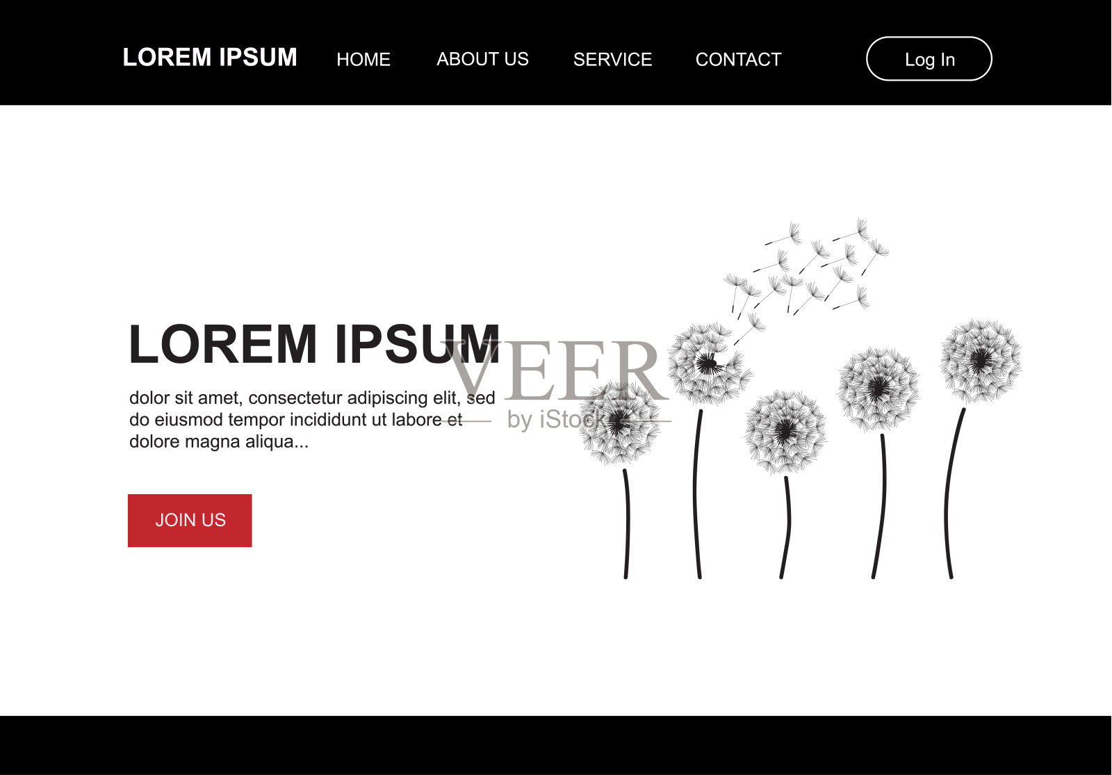 蒲公英插画图片素材