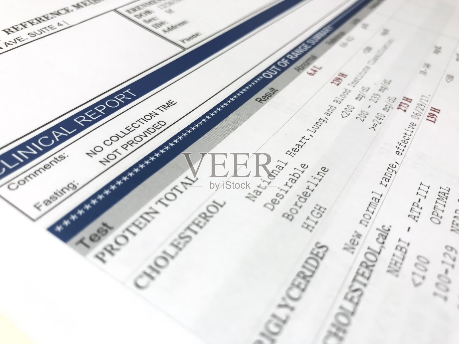 血细胞计数报告照片摄影图片