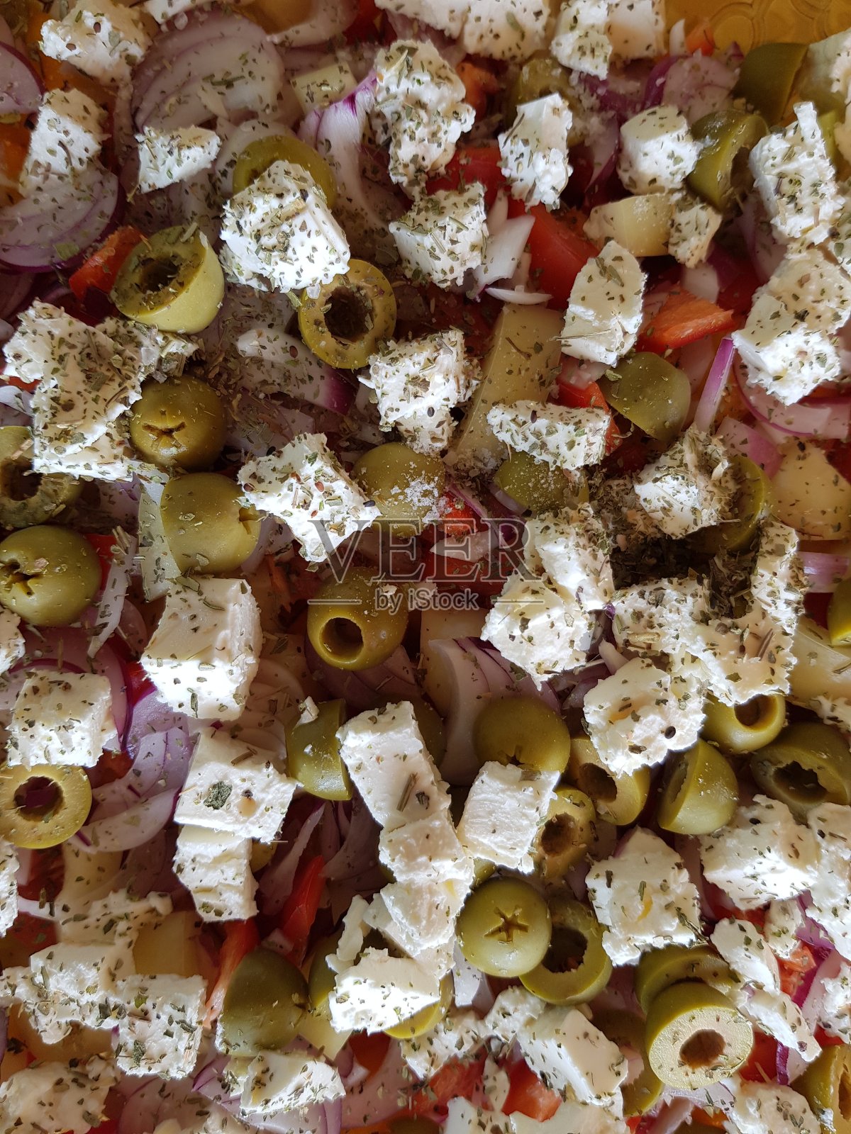 传统的希腊沙拉照片摄影图片