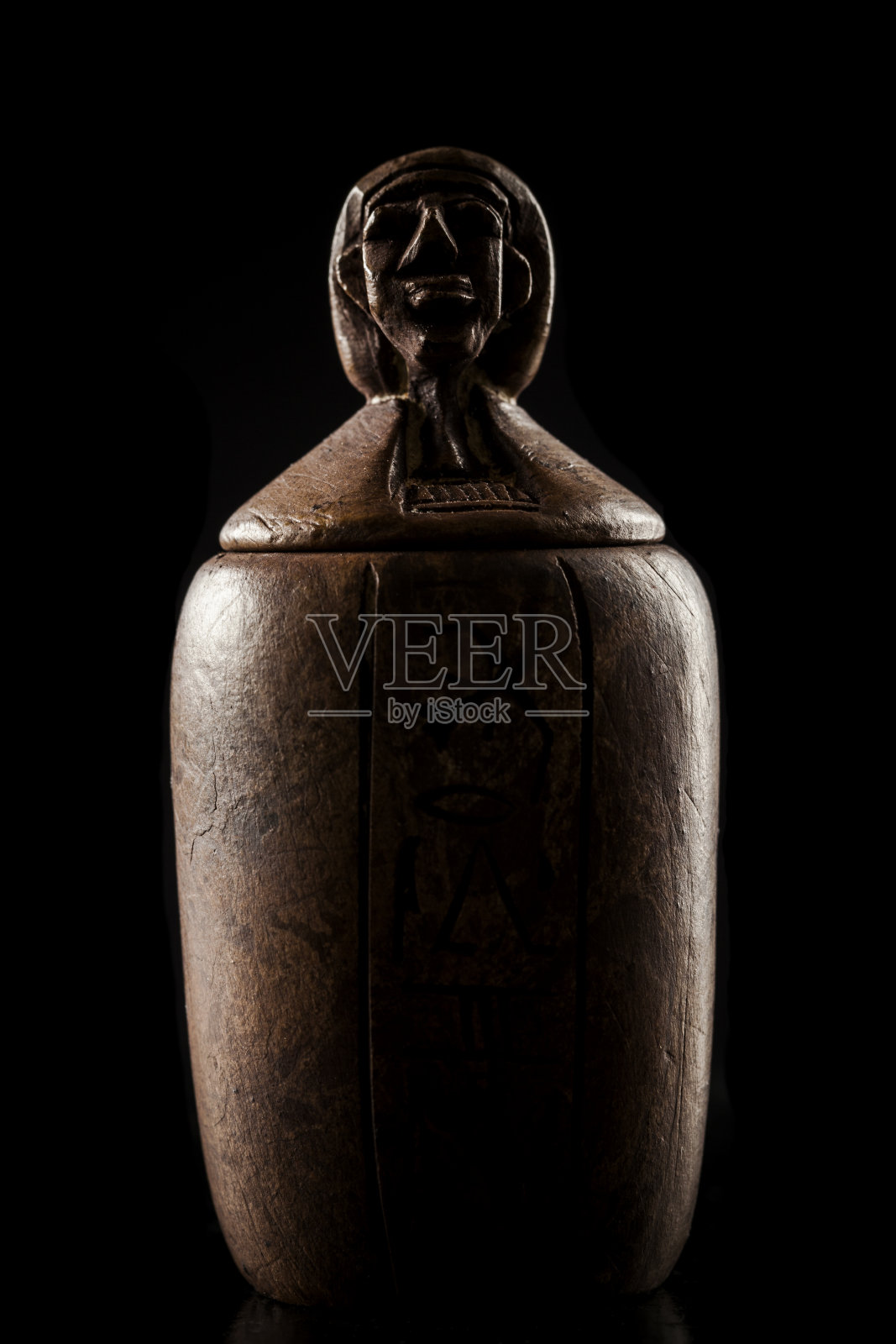 古埃及卡诺皮克罐Imset照片摄影图片