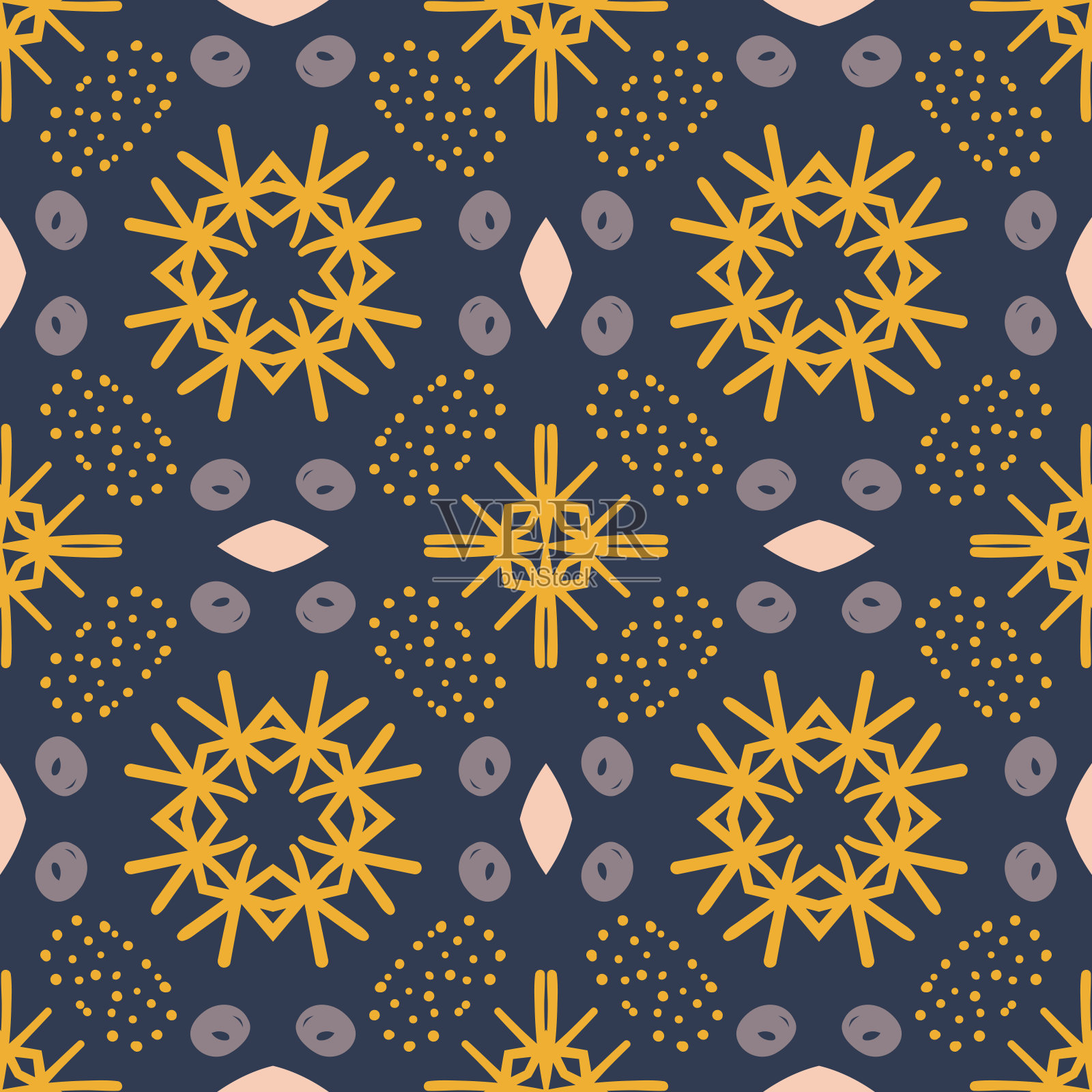 抽象的几何无缝图案。瓷砖背景。无限不同形状的包装纸。创造性的纹理。矢量插图。插画图片素材