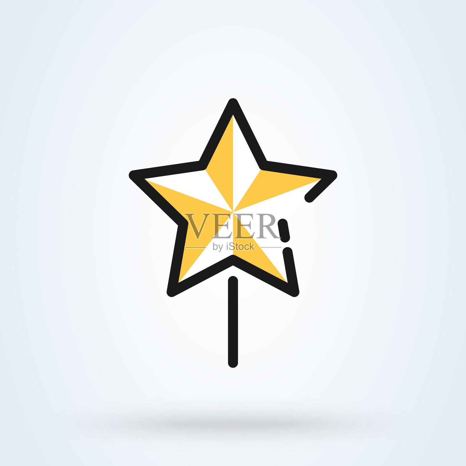 星光圣诞新年行。简单的矢量现代图标设计插图。图标素材