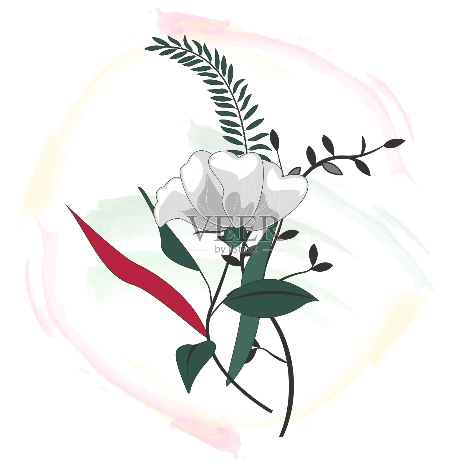 花,花的气味插画图片素材