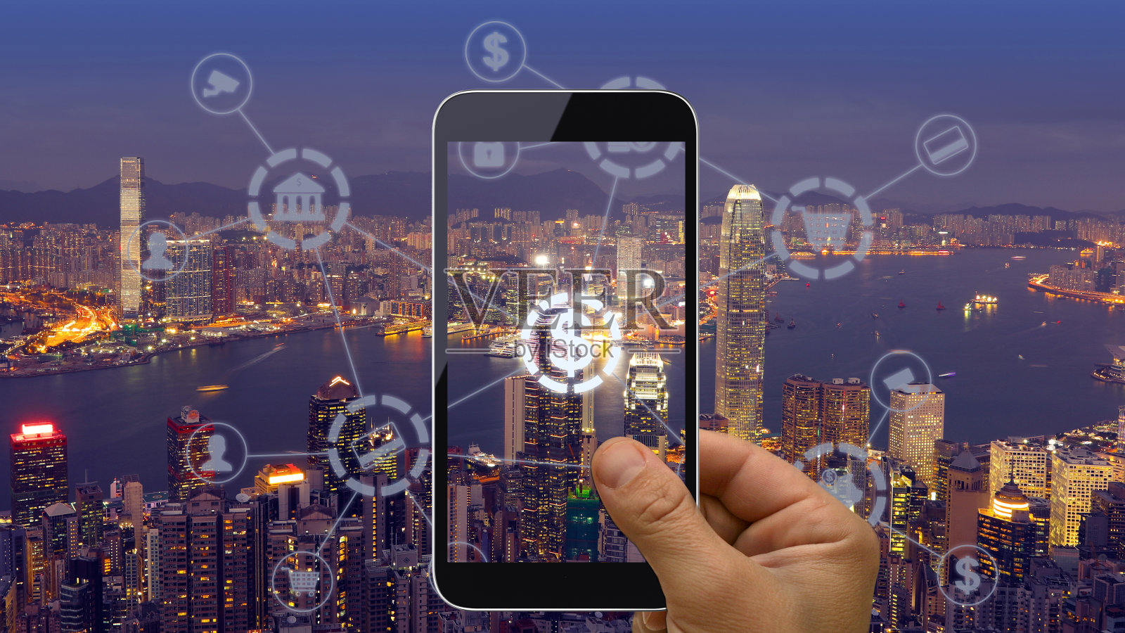 金融科技、电子银行、移动网络技术照片摄影图片