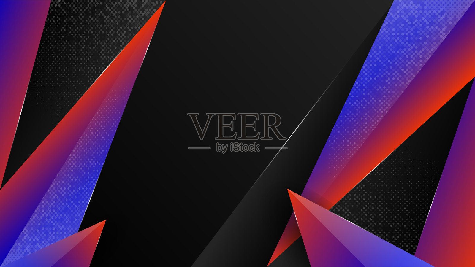 抽象几何彩色背景与三角形插画图片素材