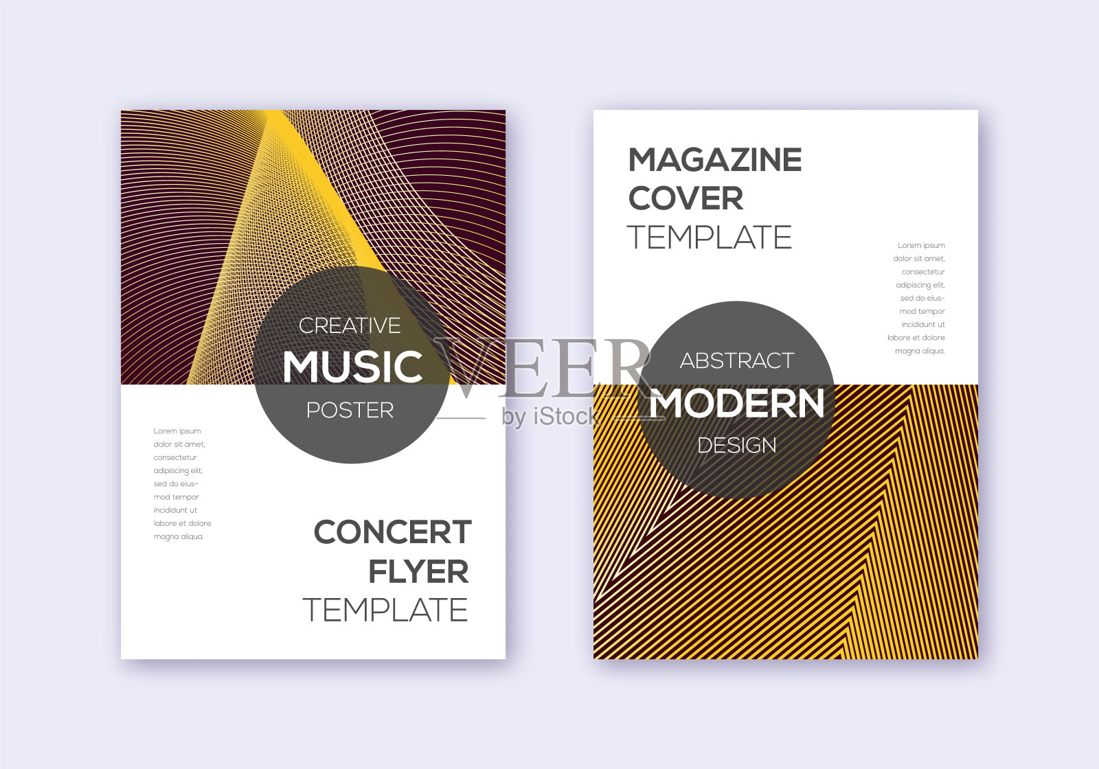 现代封面设计模板集。黄金文摘李设计模板素材