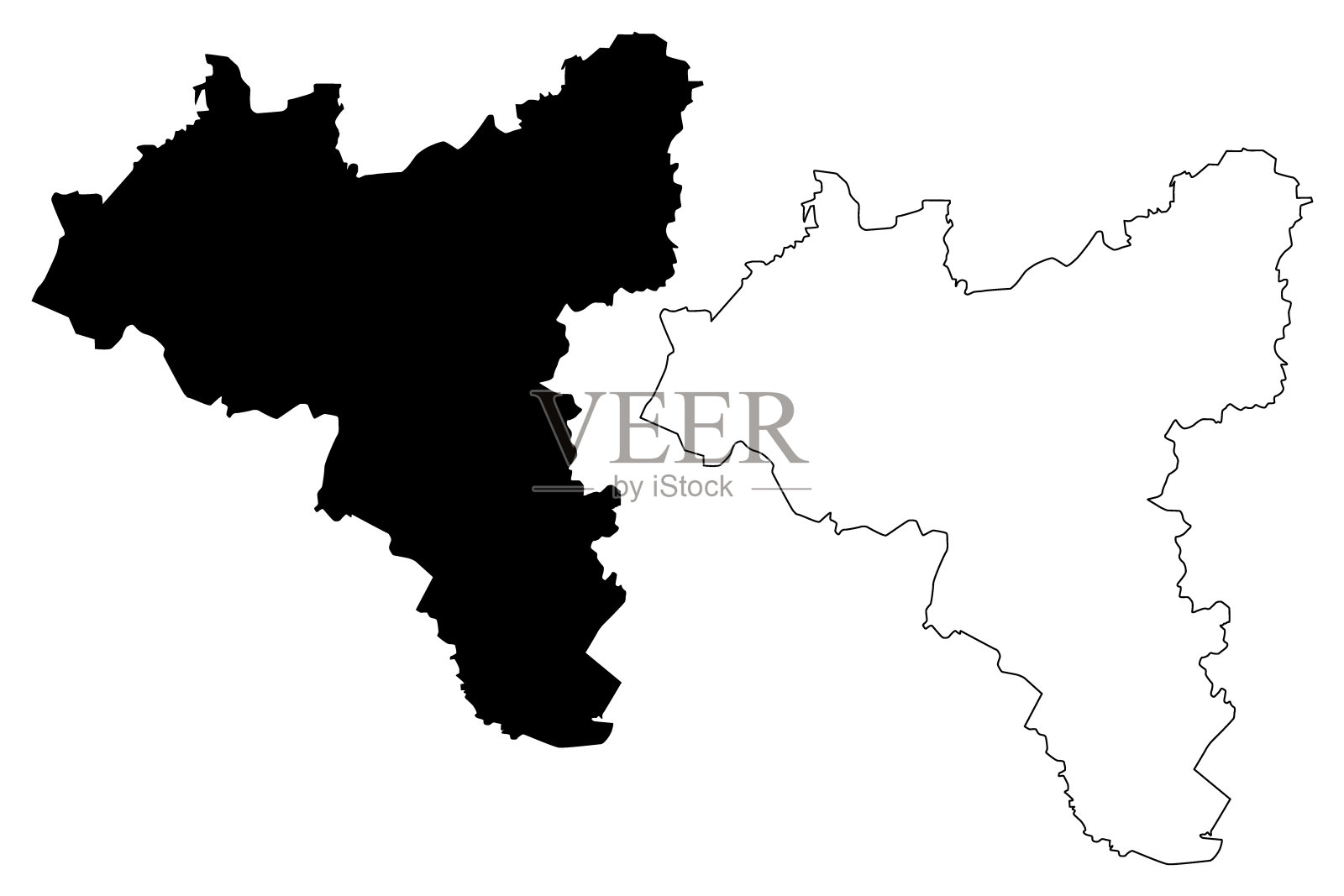 Valga县地图插画图片素材