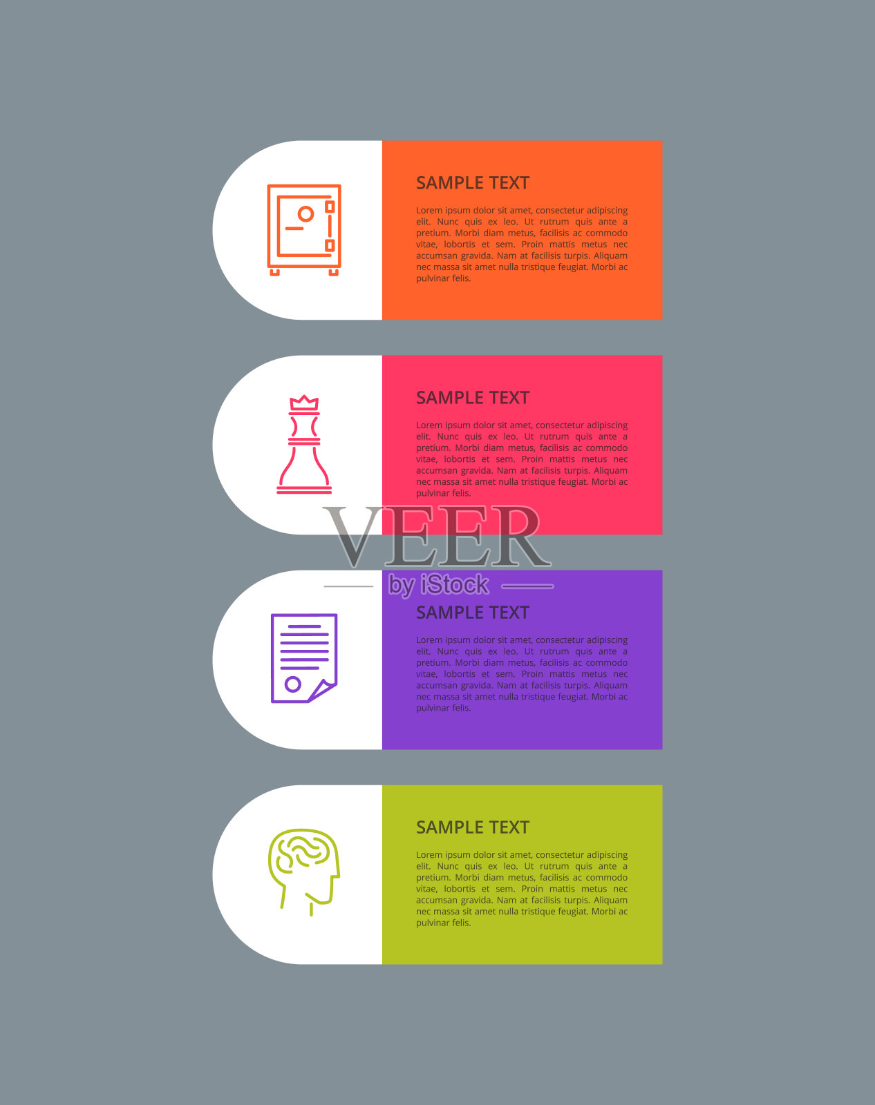 信息图元素设置灰色矢量插图插画图片素材