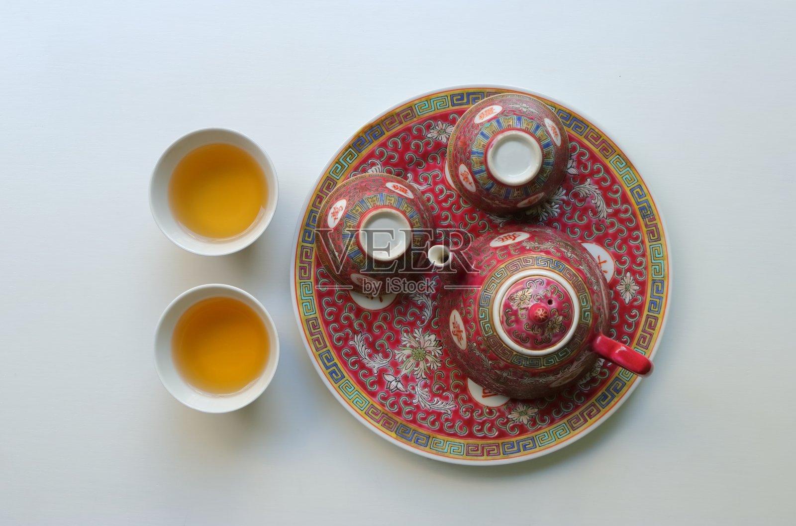 中式茶具,寓意长寿照片摄影图片