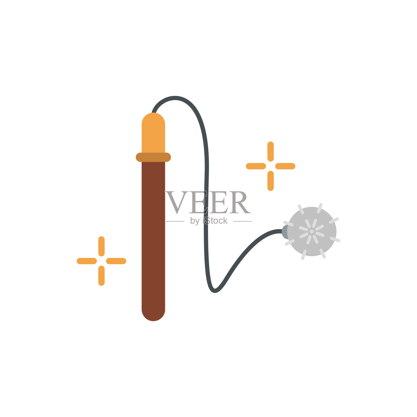 锏,长彩色图标。彩色战争元素,盔甲插图。标志和符号图标为网站,网页设计,移动应用程序的白色背景插画图片素材