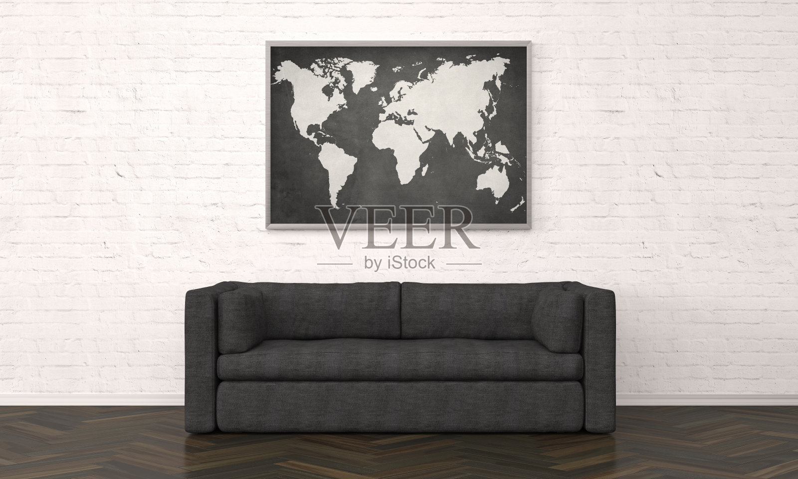 室内有相框和沙发照片摄影图片